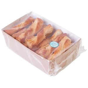 Lazos de hojaldre sin azúcares añadidos 150 g.