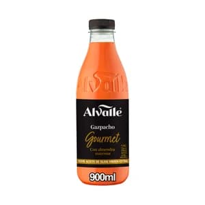 ALVALLE Gourmet Gazpacho con almendras marcona, elaborado con ingredientes 100% naturales 900 ml.