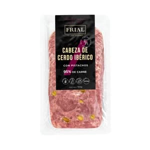 FRIAL Cabeza de cerdo ibérico con pistachos, cortado en lonchas FRIAL 150 g.