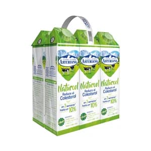CENTRAL LECHERA ASTURIANA Preparado lácteo desnatado, bajo en grasa que ayuda a reducir el colesterol Naturcol 6 x 1l.