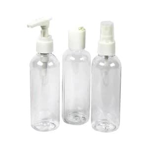 MARKET SUPREME Botellas de plástico de 100 ml. para llevar líquidos en el avión 3 uds.