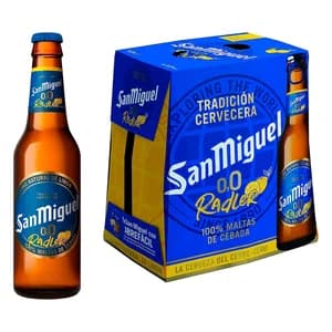 SAN MIGUEL RADLER Cerveza limón 0,0 pack 6 uds. x 25 cl.