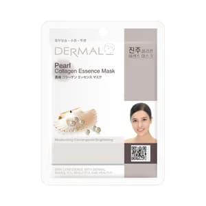 DERMAL Mascarilla facial hidratante e iluminadora con extracto de perla y colágeno.