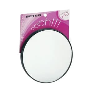BETER Espejo de 8.5 cm. y 10 aumentos con ventosa.