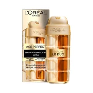 L´ORÉAL PARIS Age perfect le duo Sérums faciales con péptidos de colágeno y vitaminas B3 y C 30 ml.