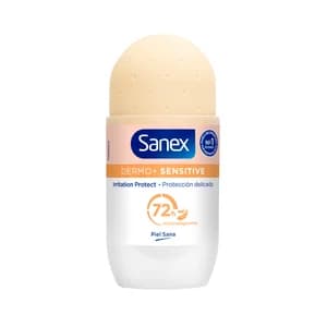 SANEX Dermo+ sensitive Desodorante roll on para mujer anti transpirante hasta 72 horas 50 ml.