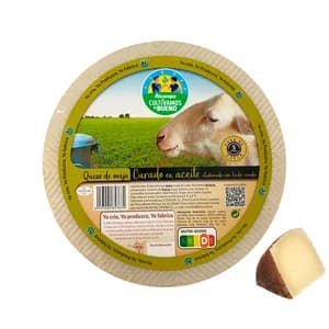 ALCAMPO CULTIVAMOS LO BUENO Queso de oveja curado en aceite, leche cruda, - Trozo