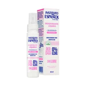 INSTITUTO ESPAÑOL Desodorante líquido en spray sin alcohol ni aluminio, para pieles sensibles 50 ml.