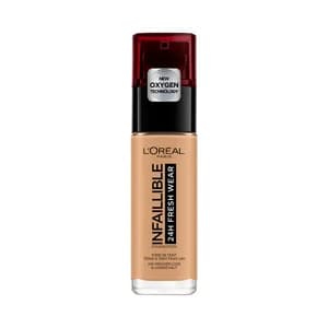 L"ORÉAL PARIS Infaillible Tono 260 Soleil Dore Base de maquillaje de larga duración (24 horas).