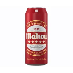 MAHOU 5 ESTRELLAS Cerveza lata 50 cl.