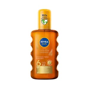 NIVEA Sun Aceite solar protector en spray, resistente al agua y con factor protección 6 (bajo) 200 ml.