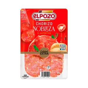 EL POZO Nobleza Chorizo extra cortado en lonchas finas 65 g.