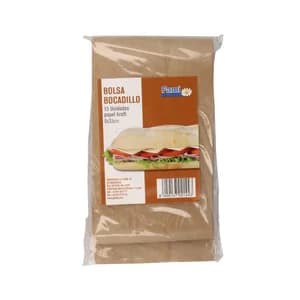 FAMI Bolsa de bocadillo de papel kraft FAMI 9 x 33 cm. 15 uds.