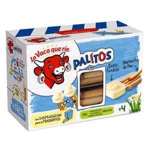 LA VACA QUE RÍE Queso fundido con bastoncitos de pan PALITOS LA VACA QUE RIE pack 4 uds.x 35 g.