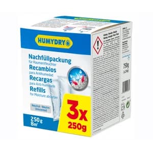 HUMYDRY Recambios Antihumedad aroma neutro 3 x 250 g.