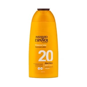 INSTITUTO ESPAÑOL Protector solar con aloe vera y FPS 20 (medio) 300 ml.