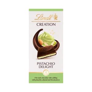 LINDT Creation Chocolate negro relleno de pistacho 150 g.
