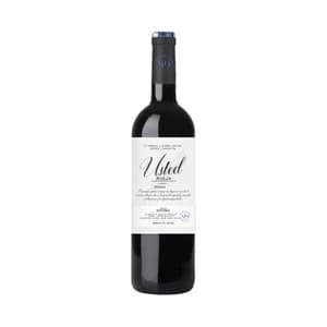 USTED Vino tinto crianza con D.O. Ca. Rioja botella 75 cl.