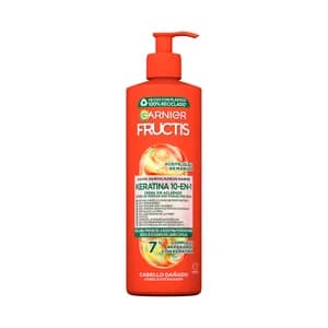 FRUCTIS Keratina 10 en 1 de Garnier Crema sin aclarado para cabellos dañados 400 ml.