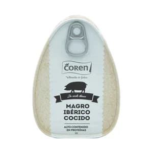 LOURIÑO Magro de cerdo ibérico cocido en su jugo lata de 200 g.