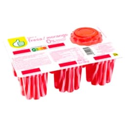 PRODUCTO ECONÓMICO ALCAMPO Gelatina con sabor a fresa sin azúcares añadidos 6x100 g.