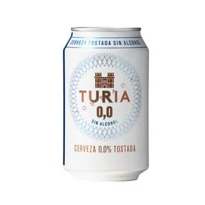 TURIA Cerveza tostada 0,0% lata 330 ml