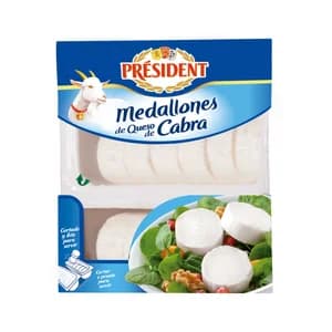 PRÉSIDENT Rulo queso de cabra en medallones PRÉSIDENT 200 g.