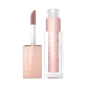 MAYBELLINE Lifter gloss tono 002 ice Brillo de labios efecto volumen y bronzeado.