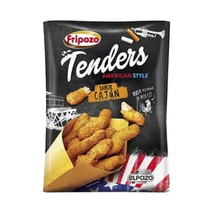FRIPOZO Tenders (tiras de pechuga de pollo empanadas) al estilo cajún 250 g.