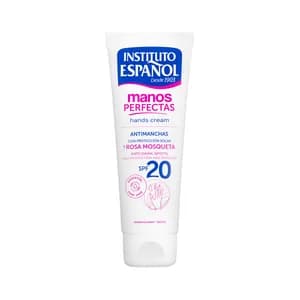 INSTITUTO ESPAÑOL Crema de manos antimanchas con Rosa Mosqueta y FPS 20 INSTITUTO ESPAÑOL Manos perfectas 75 ml.