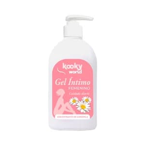 KOOKY WORLD Gel para la higiene íntima femenina con extracto de camomila KOOKY WORLD 500 ml.