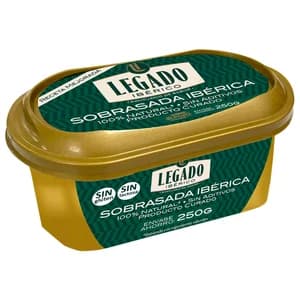 LEGADO IBÉRICO Tarrina de sobrasada ibérica 100% natural (producto curado) 250 g.
