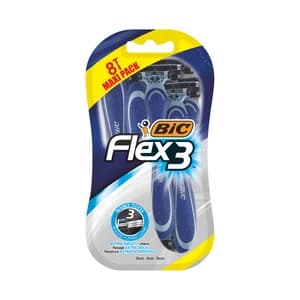 BIC Flex 3 Maquinilla de afeitar desechable con cabezal de 3 hojas 8 uds.