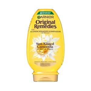 ORIGINAL REMEDIES Sun-kissed de Garnier Acondicionador iluminador, para cabellos rubios o con mechas 250 ml.