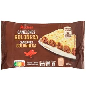 AUCHAN Canelones ultracongelados a la boloñesa 525 g. Producto Alcampo