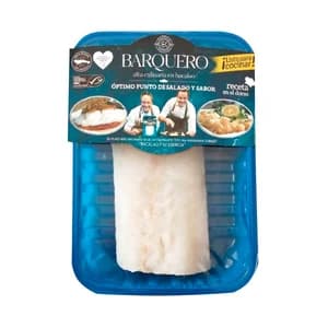 EL BARQUERO Lomos de bacalao desalado de pesca sostenible certificada (MSC) 350 g.