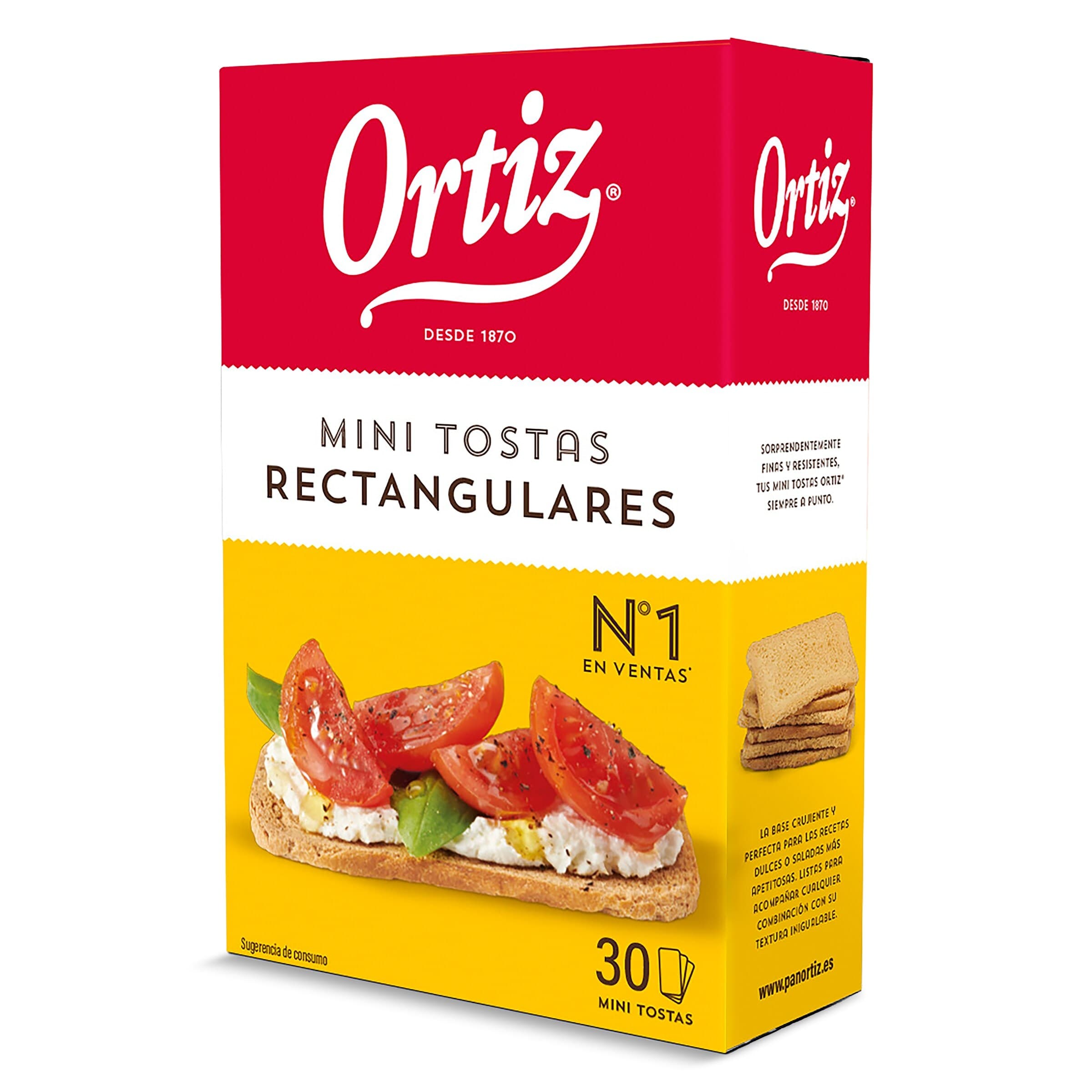 Mini tostadas rectangulares Ortiz 100 g