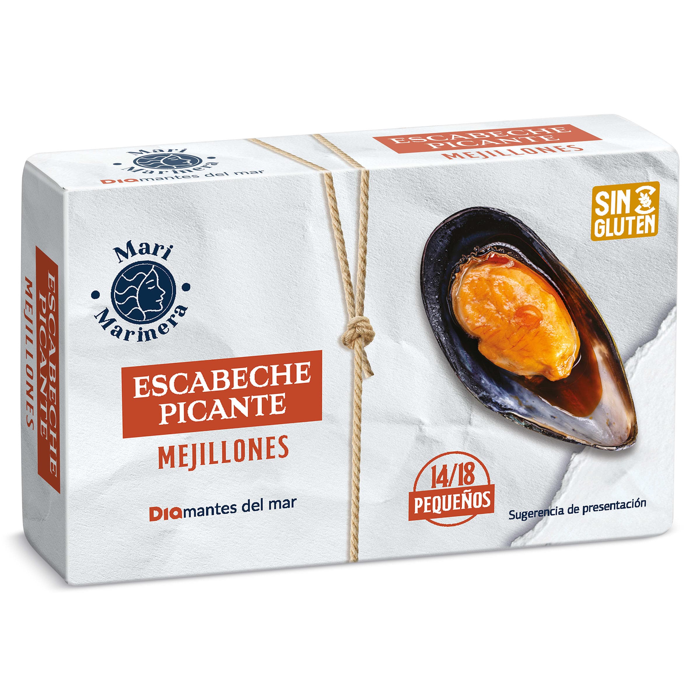 Mejillones en escabeche picantes 14/18 piezas Dia Mari Marinera 69 g