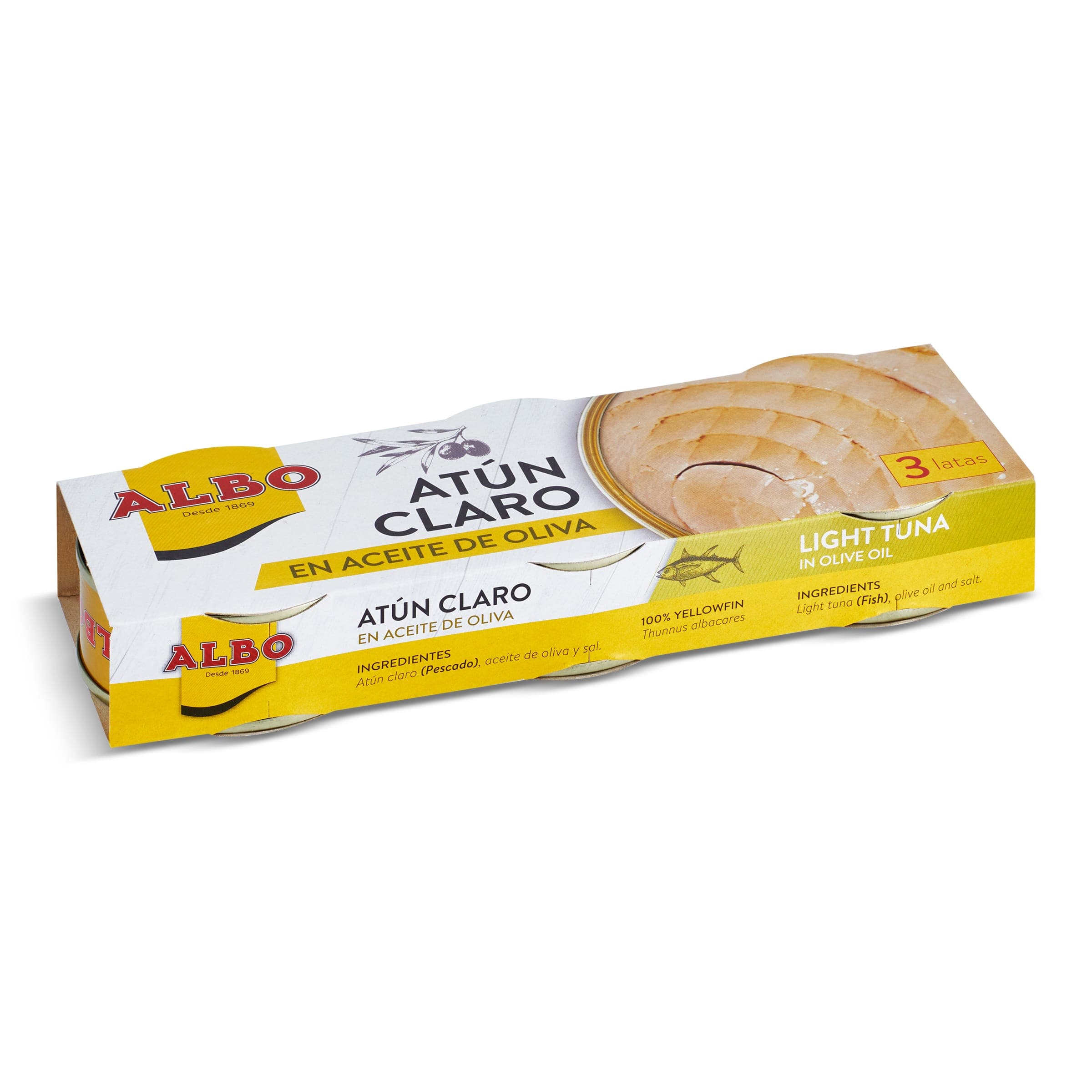 Atún claro en aceite de oliva Albo 3 x 48 g