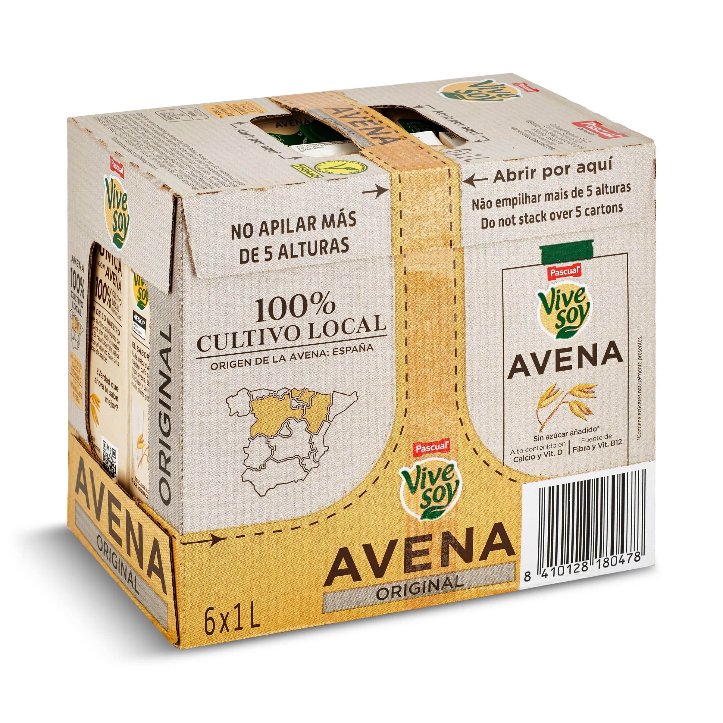 Bebida de avena Pascual Vivesoy pack 6 x 1 L