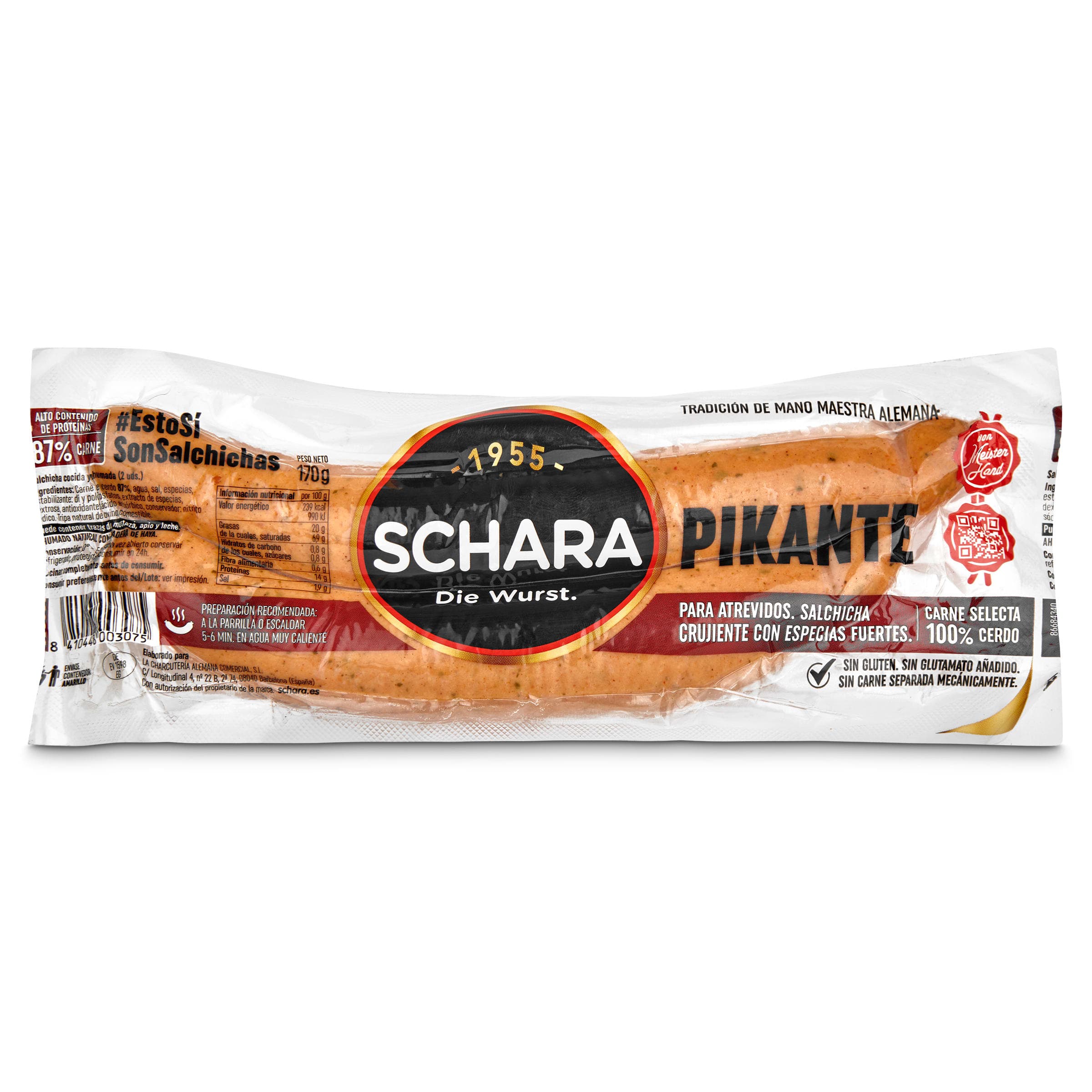 Salchichas cocidas picantes Schara 170 g