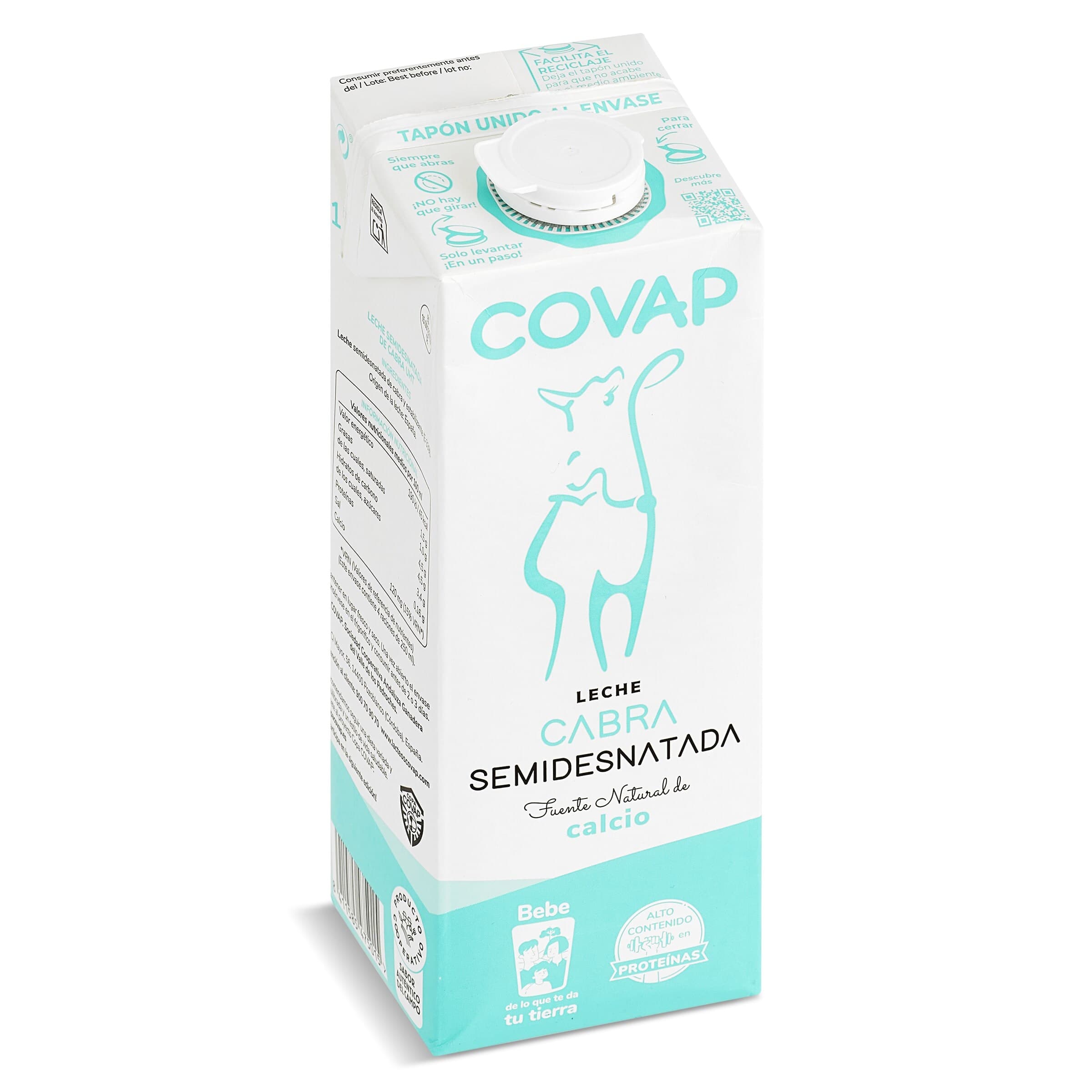 Leche semidesnatada de cabra Covap 1 L