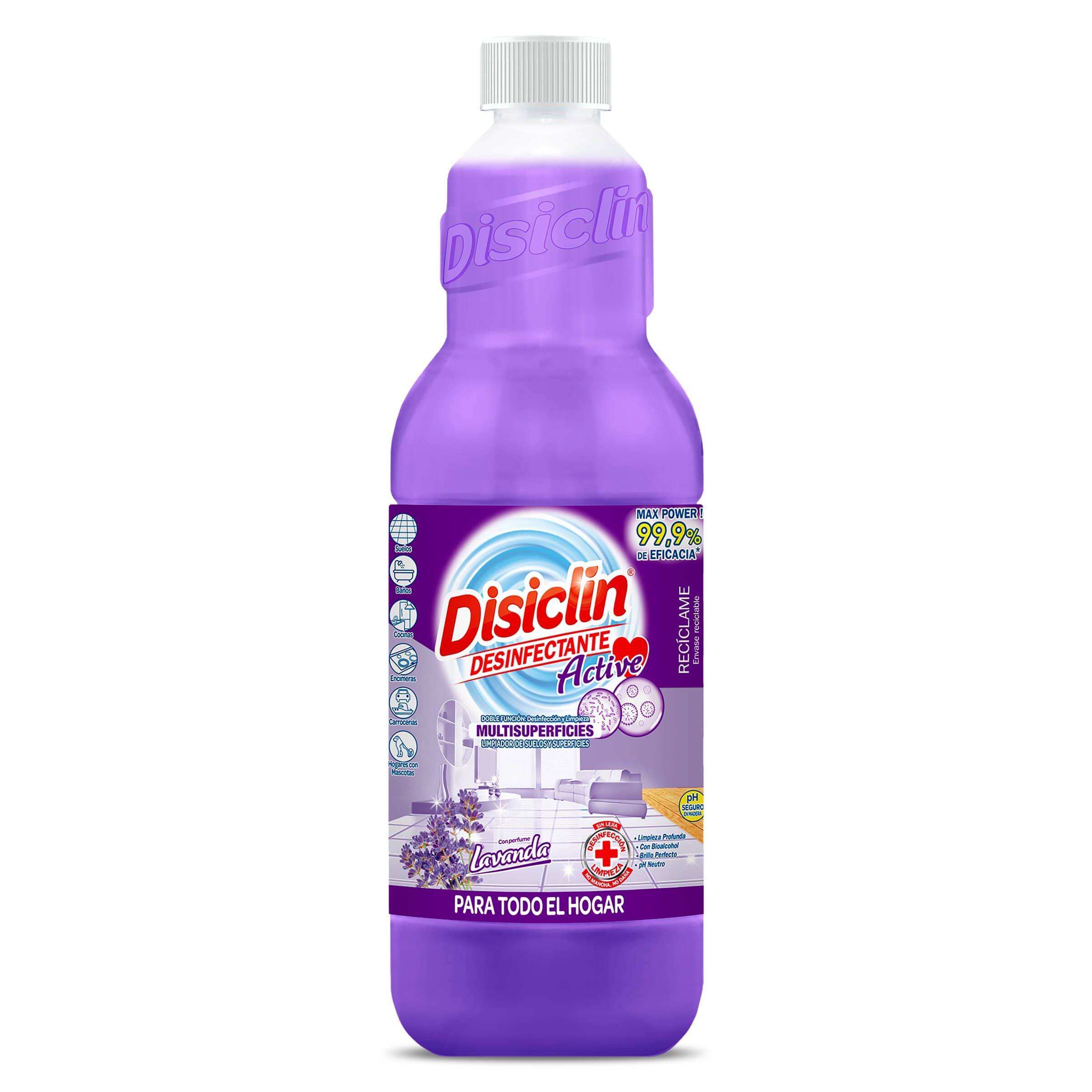 Limpiador multiusos desinfectante lavanda Disiclin botella 1 L