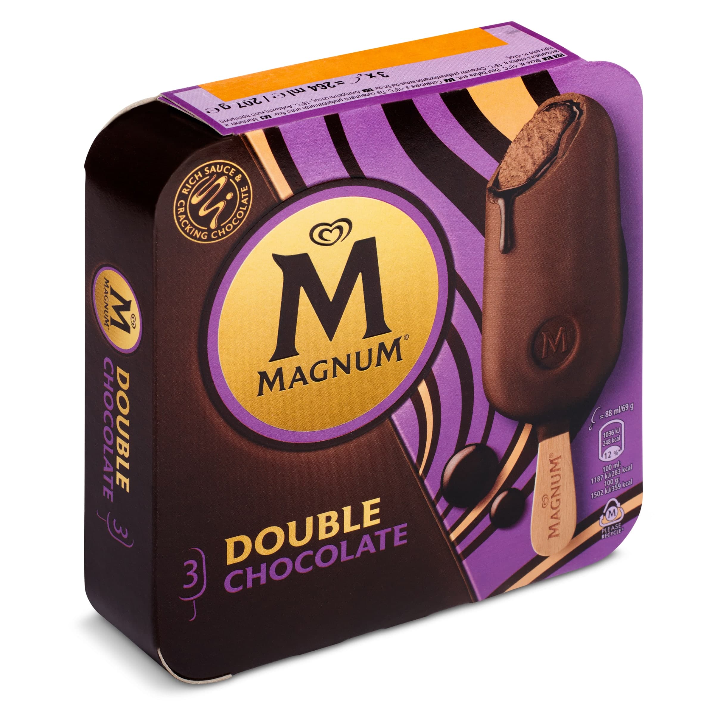 Magnum doble chocolate 3 x 71 g