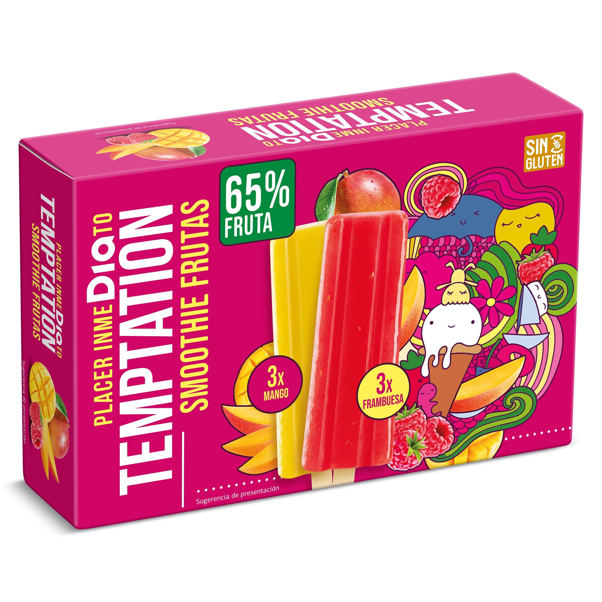Polo smoothie de frutas 65% Dia Temptation 6 x 52 g