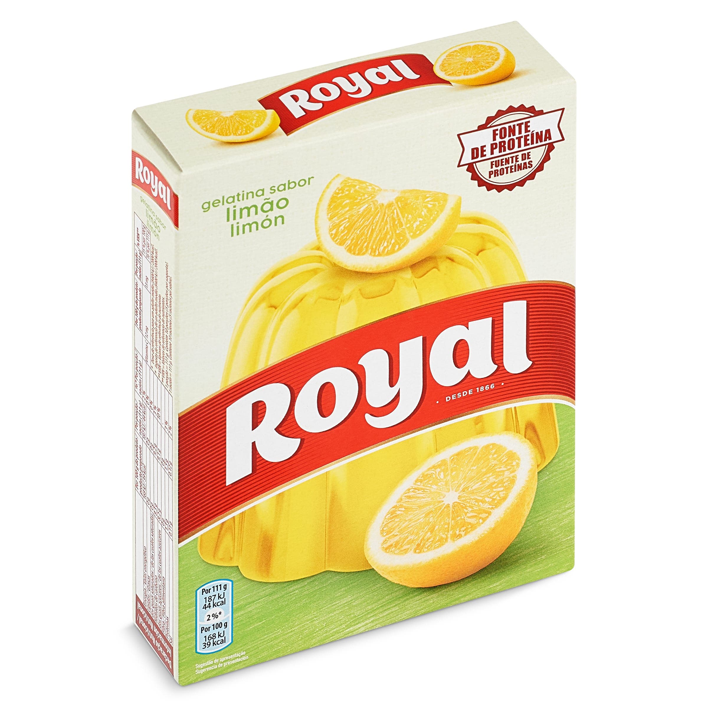 Gelatina sabor limón Royal caja 114 g