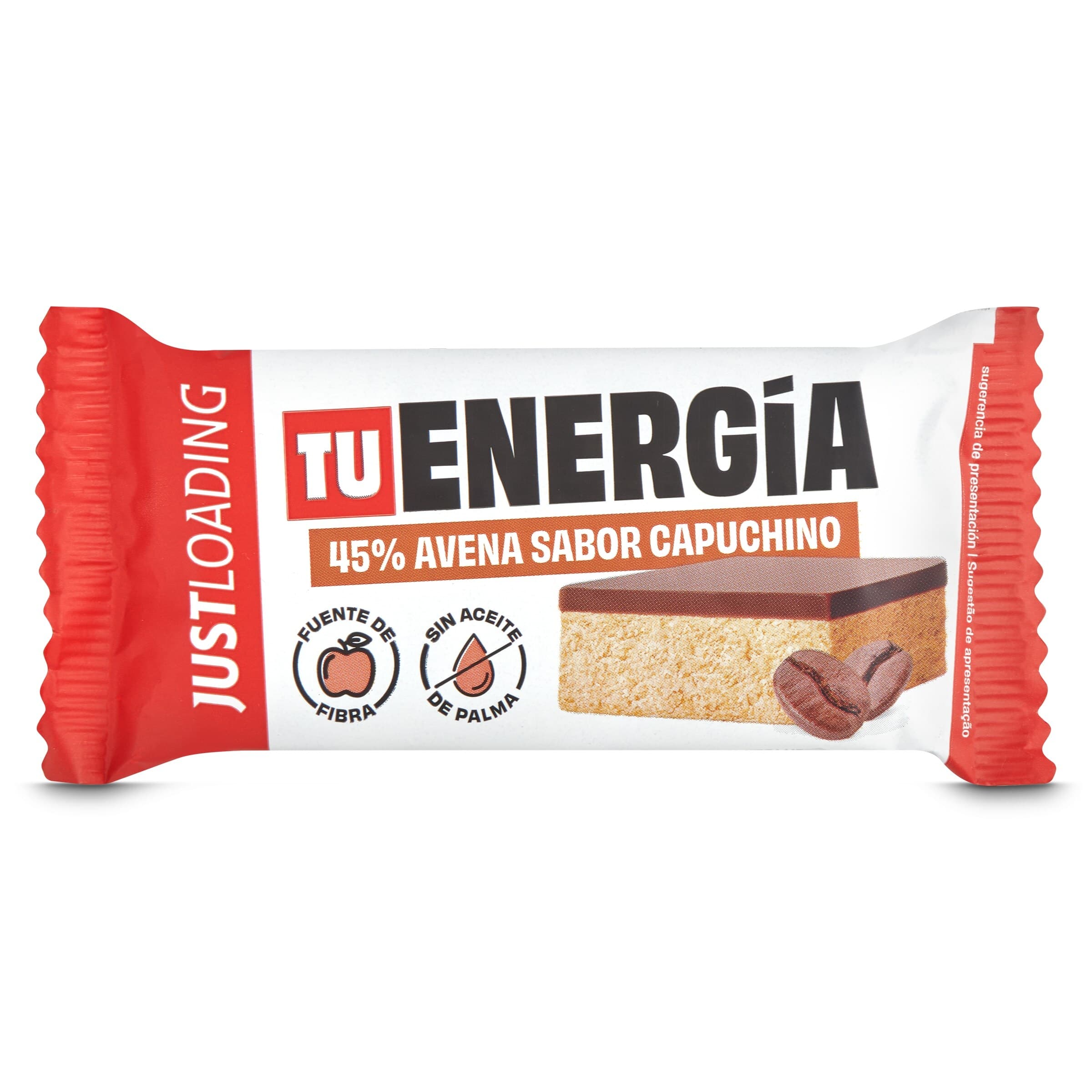Barritas energéticas de avena sabor capuchino Just loading bolsa 60 g