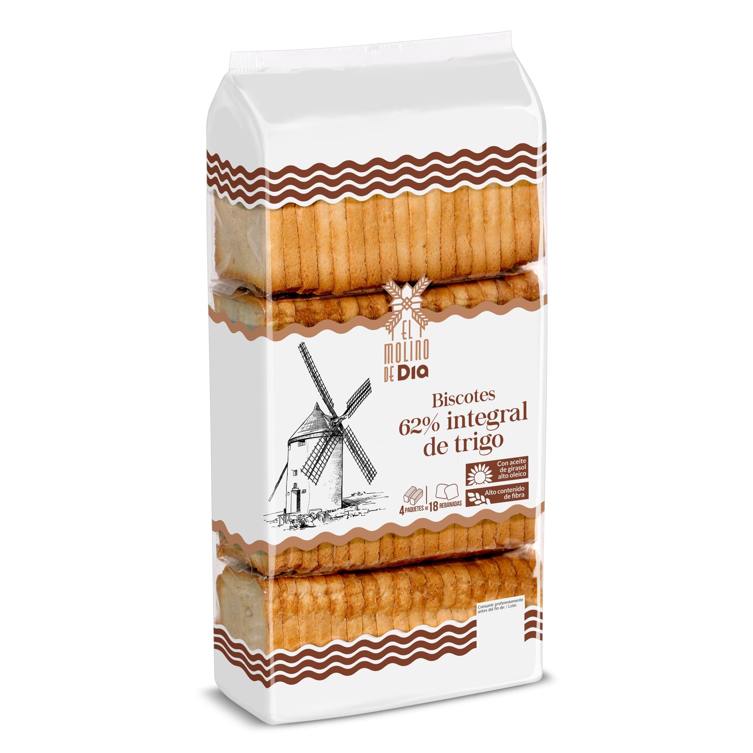 Biscotes integrales El molino de Dia 540 g