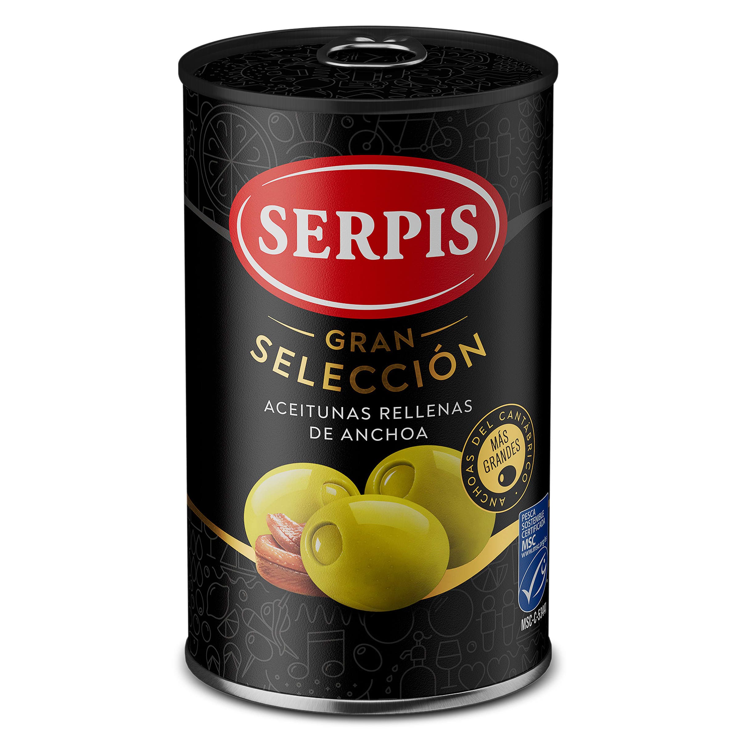 Aceitunas rellenas de anchoa Serpis 130 g