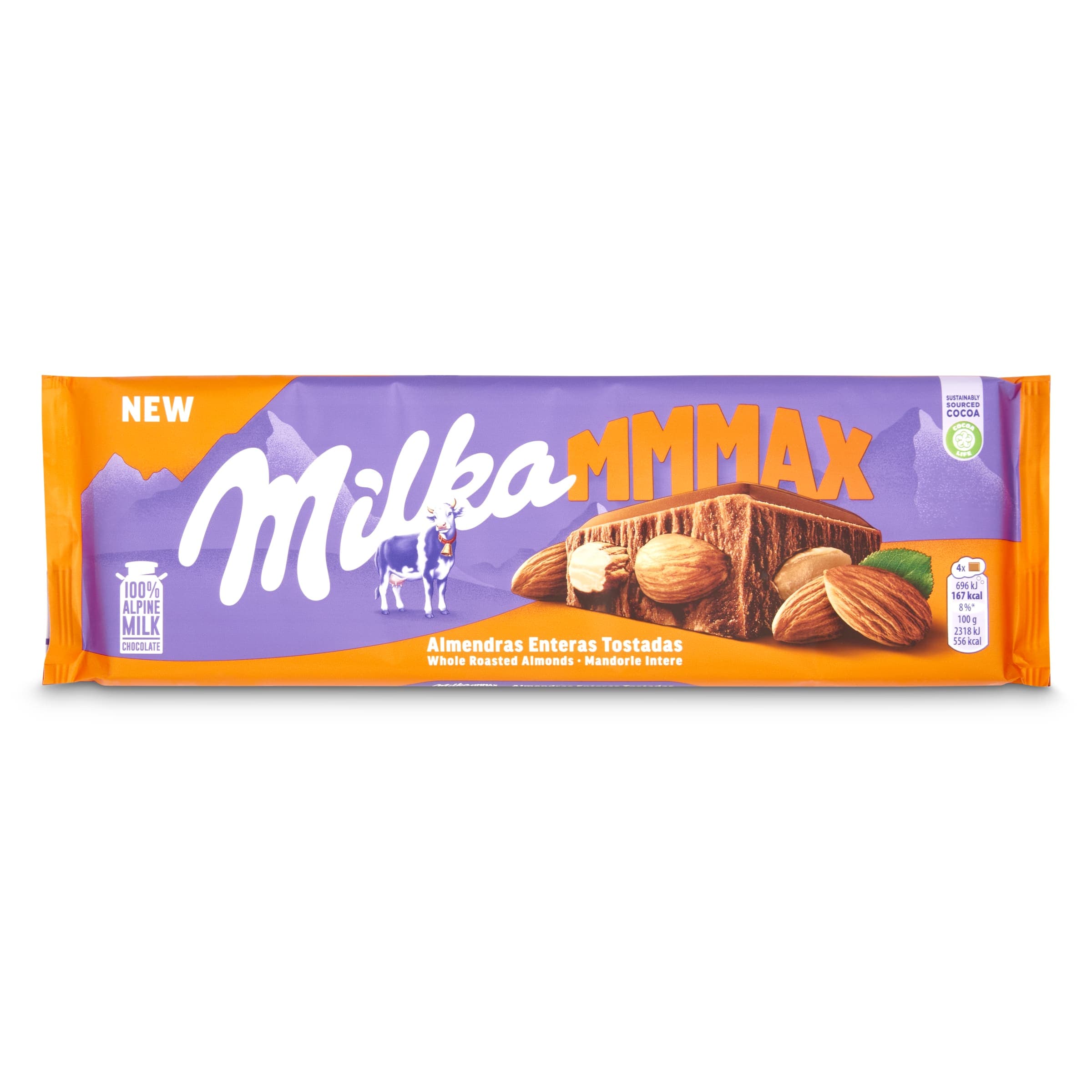 Chocolate con almendras enteras Milka 300 g
